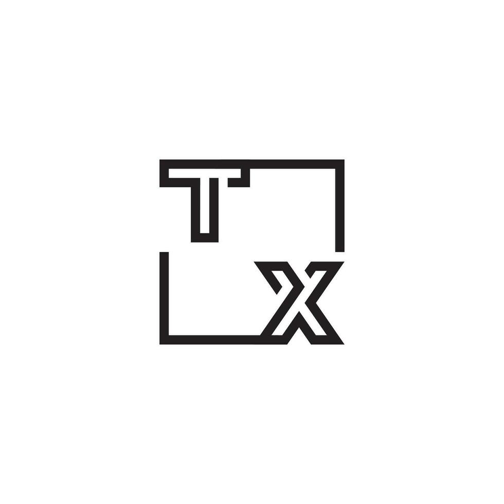 tx trogen i linje begrepp med hög kvalitet logotyp design vektor