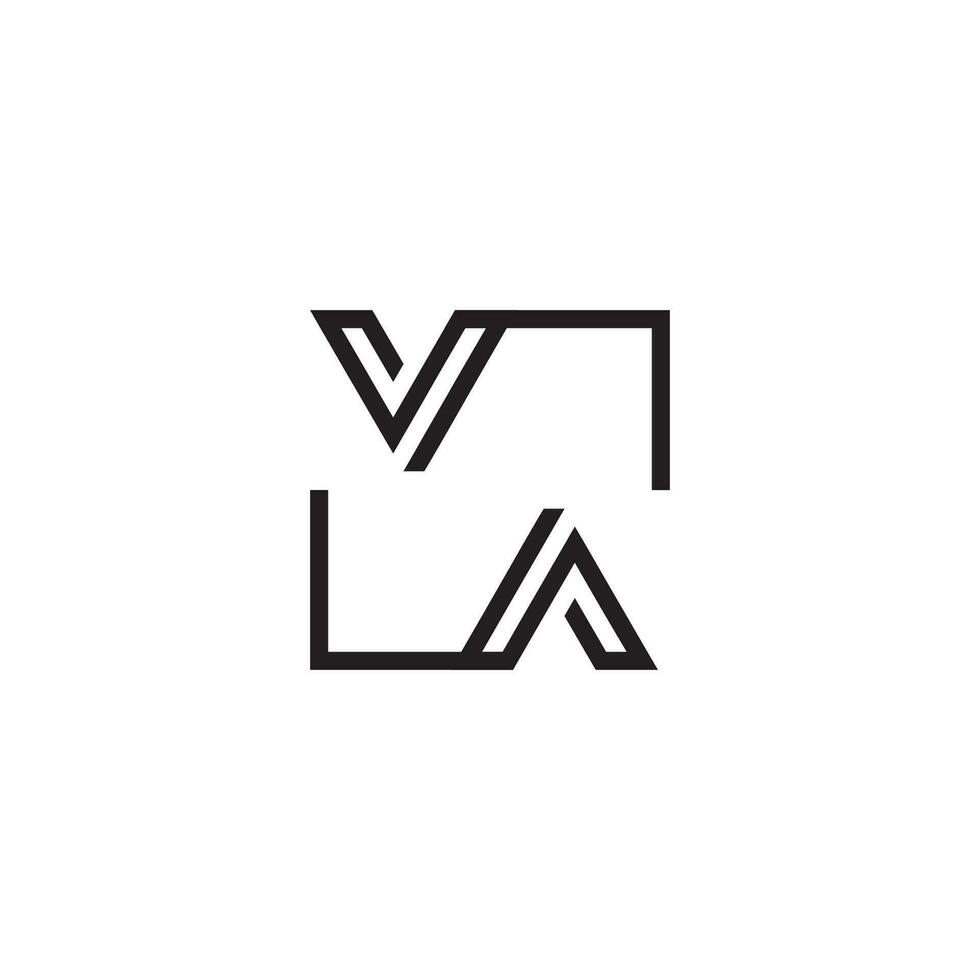 va futuristisch im Linie Konzept mit hoch Qualität Logo Design vektor