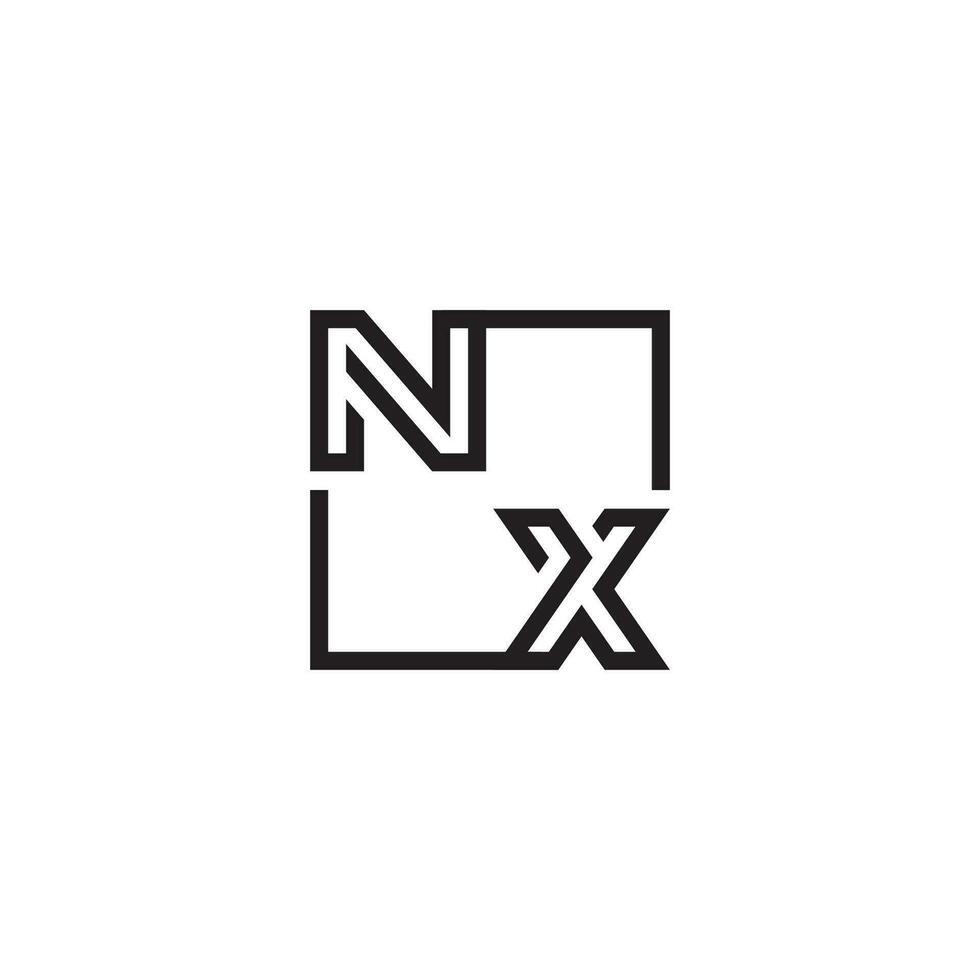 nx futuristisch im Linie Konzept mit hoch Qualität Logo Design vektor