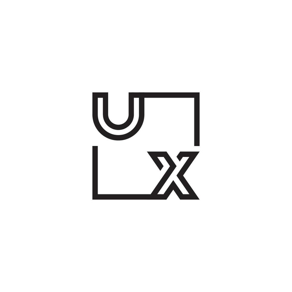 ux futuristisch im Linie Konzept mit hoch Qualität Logo Design vektor
