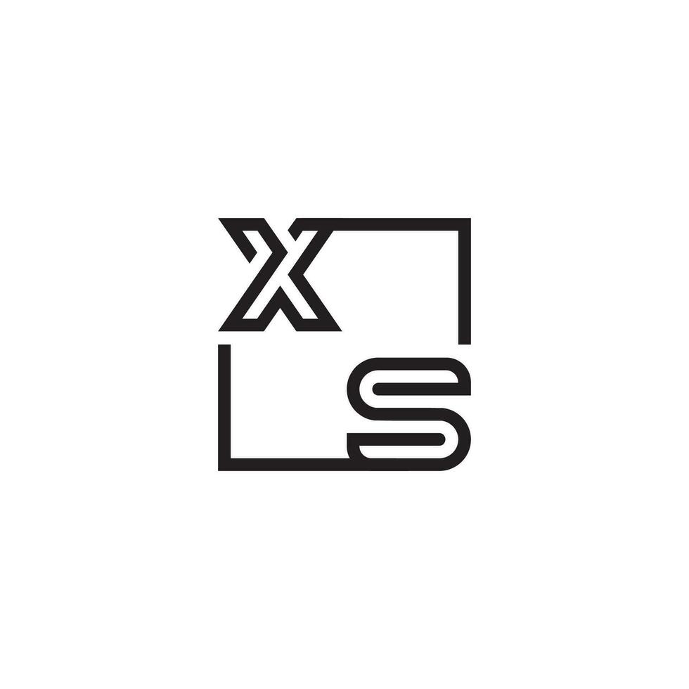 xs futuristisch im Linie Konzept mit hoch Qualität Logo Design vektor