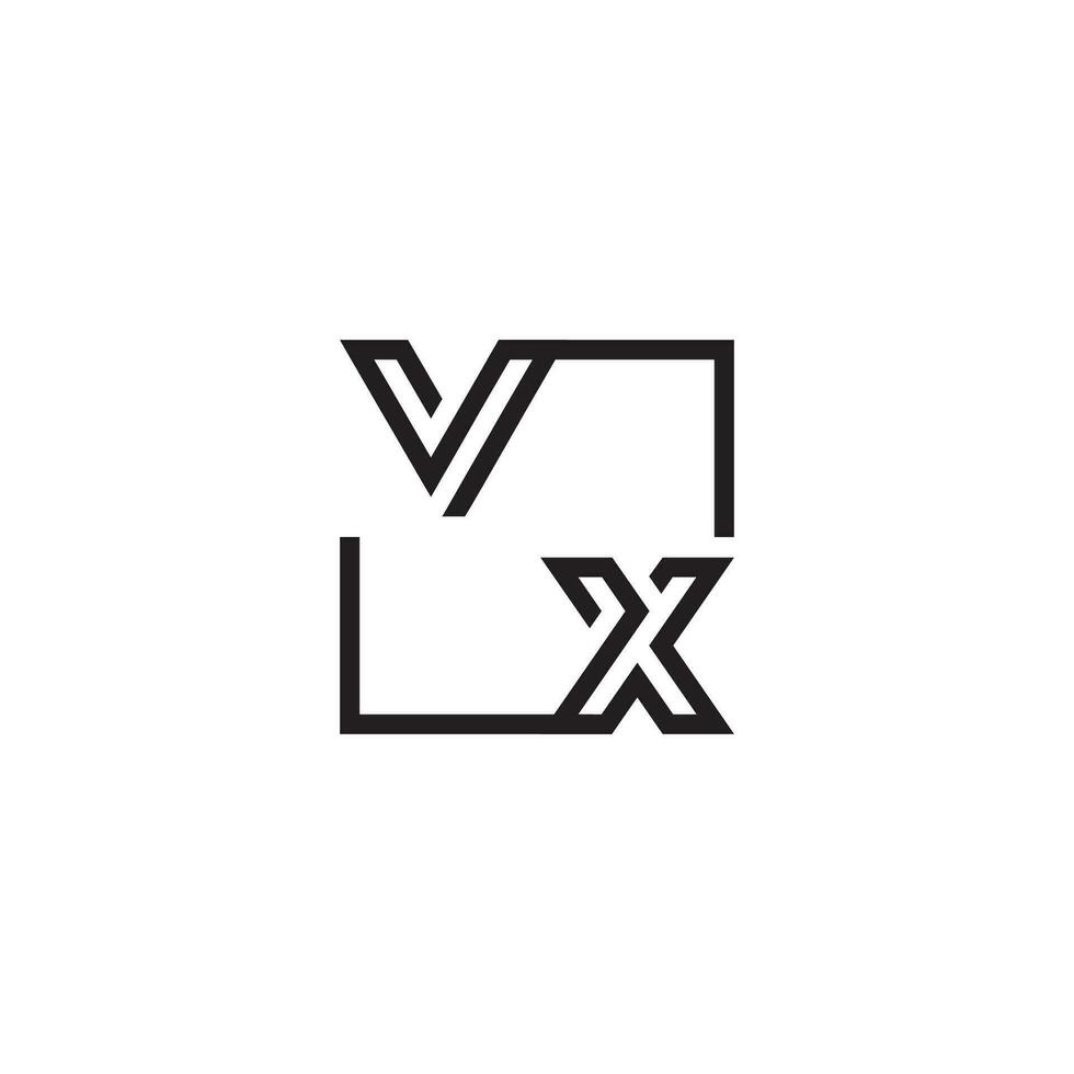 vx trogen i linje begrepp med hög kvalitet logotyp design vektor