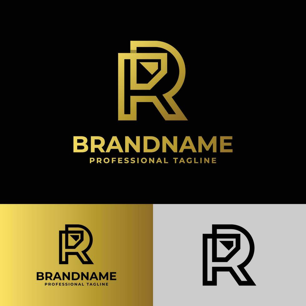 Brief r Diamant Logo, geeignet zum Geschäft verbunden zu Diamant und mit r Initiale vektor