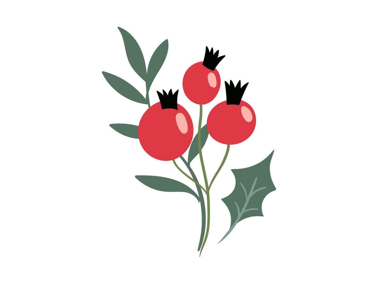 Blumen- Weihnachten Illustration Sammlung vektor