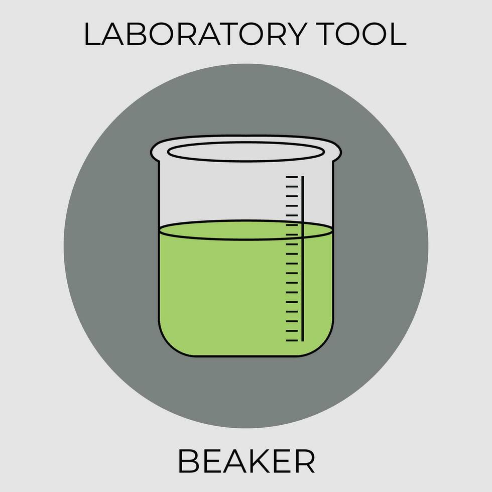 laboratorium verktyg och Utrustning bägare vektor