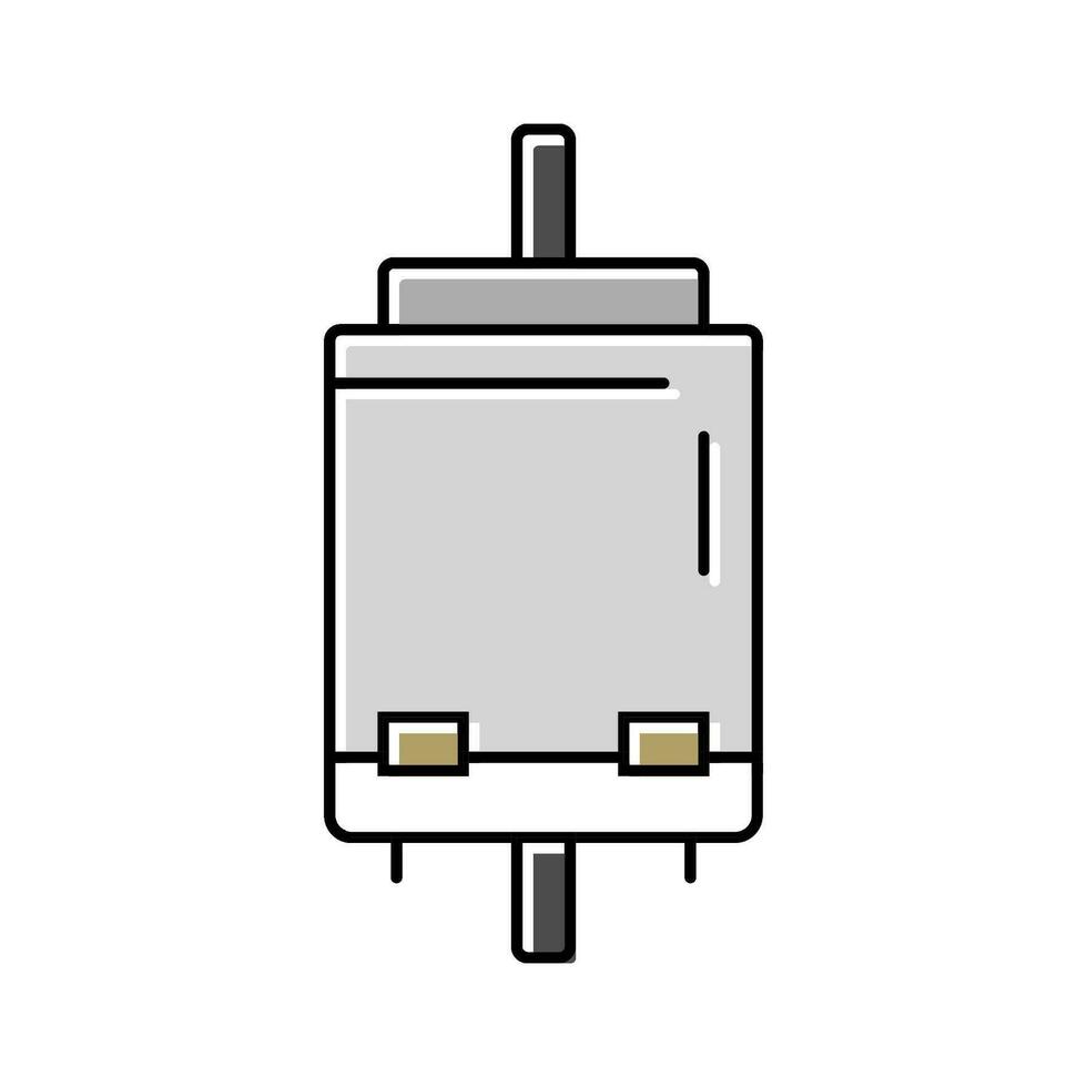 dc Motor- elektronisch Komponente Farbe Symbol Vektor Illustration