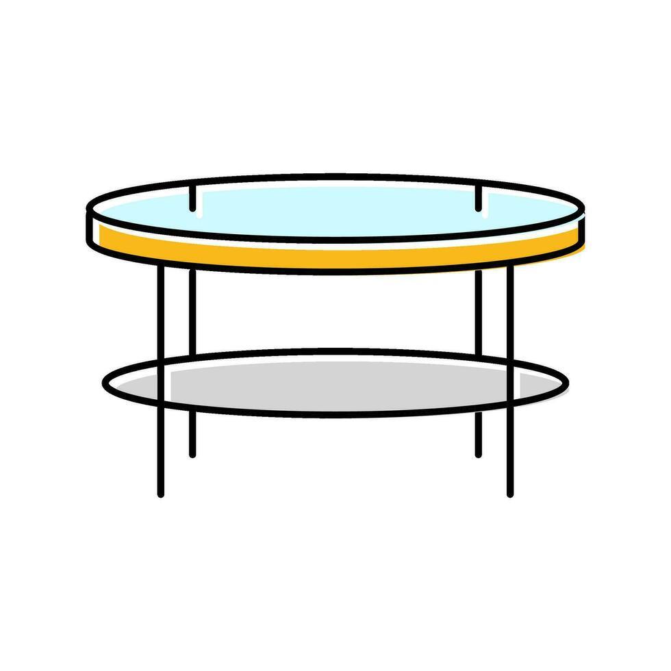 Tabelle Leben Zimmer Farbe Symbol Vektor Illustration