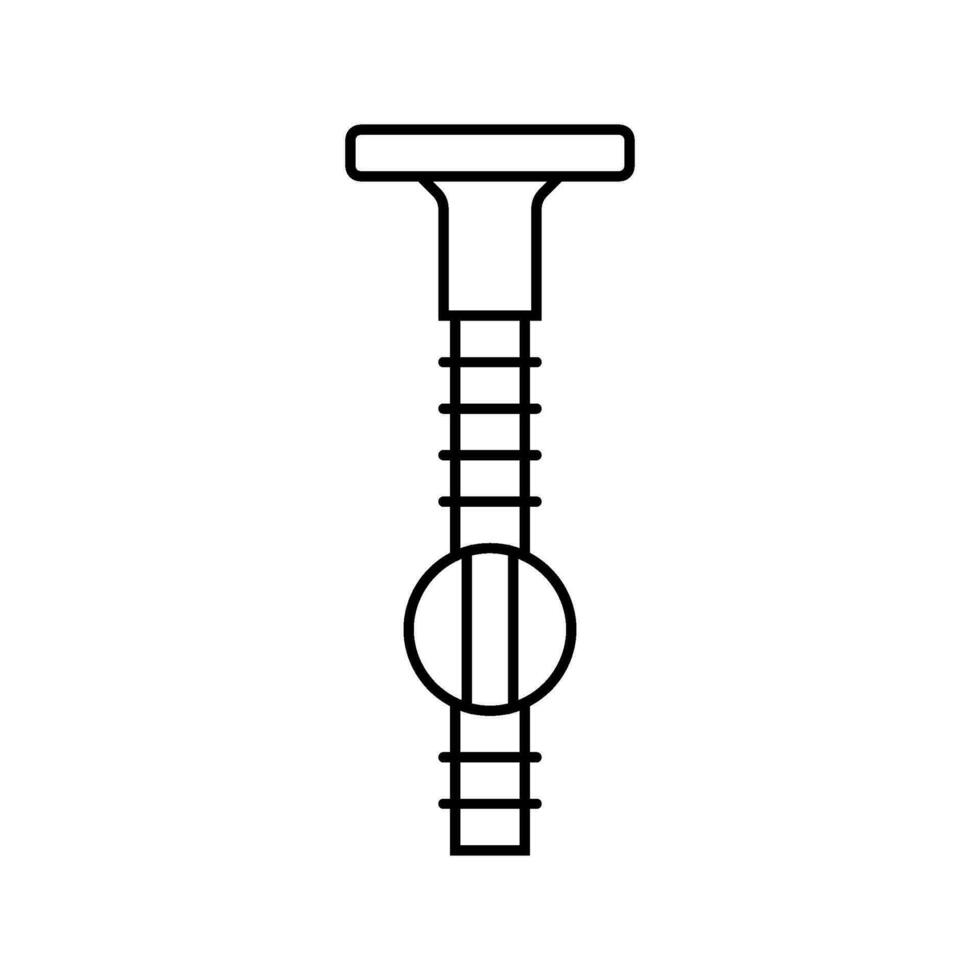 Möbel Bolzen Hardware- passend zu Linie Symbol Vektor Illustration