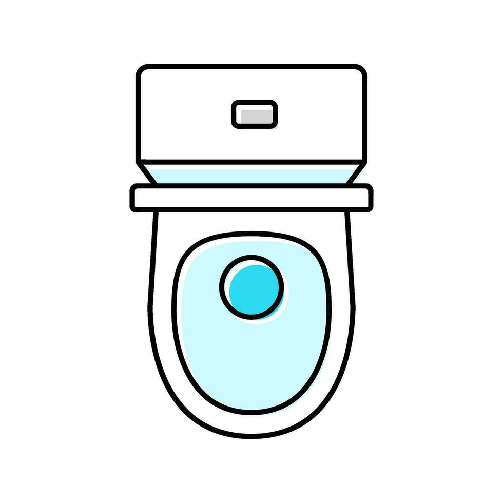 Toilette oben Aussicht Farbe Symbol Vektor Illustration