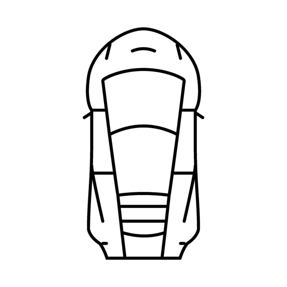 Motor- Auto oben Aussicht Linie Symbol Vektor Illustration