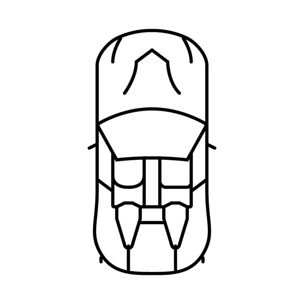 Straße Auto oben Aussicht Linie Symbol Vektor Illustration