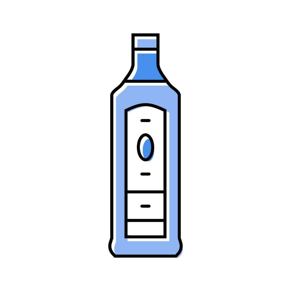 Gin Glas Flasche Farbe Symbol Vektor Illustration