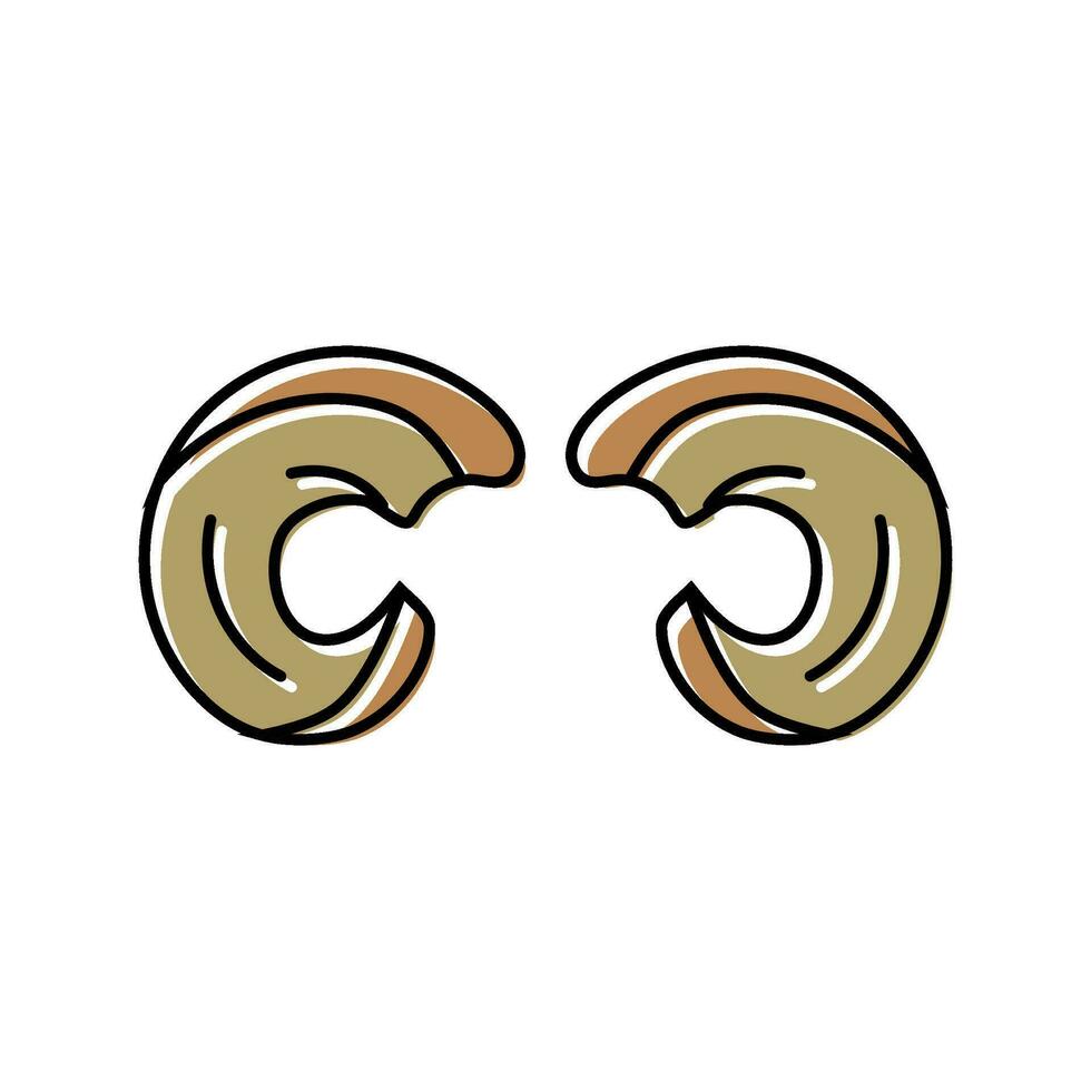 Stort horn horn djur- Färg ikon vektor illustration