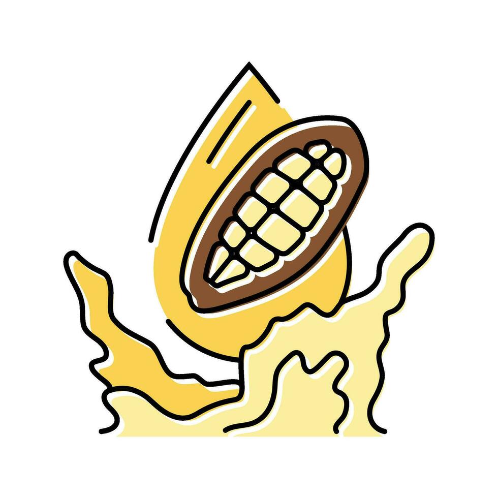 kakao Smör flytande gul Färg ikon vektor illustration