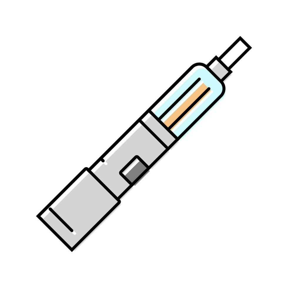 elektrisch Zigarette Nikotin Farbe Symbol Vektor Illustration