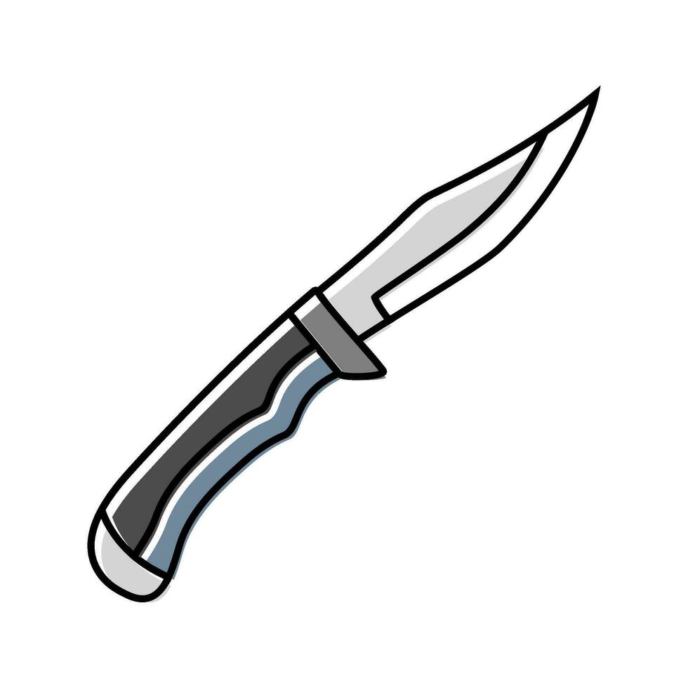 Messer Waffe Krieg Farbe Symbol Vektor Illustration
