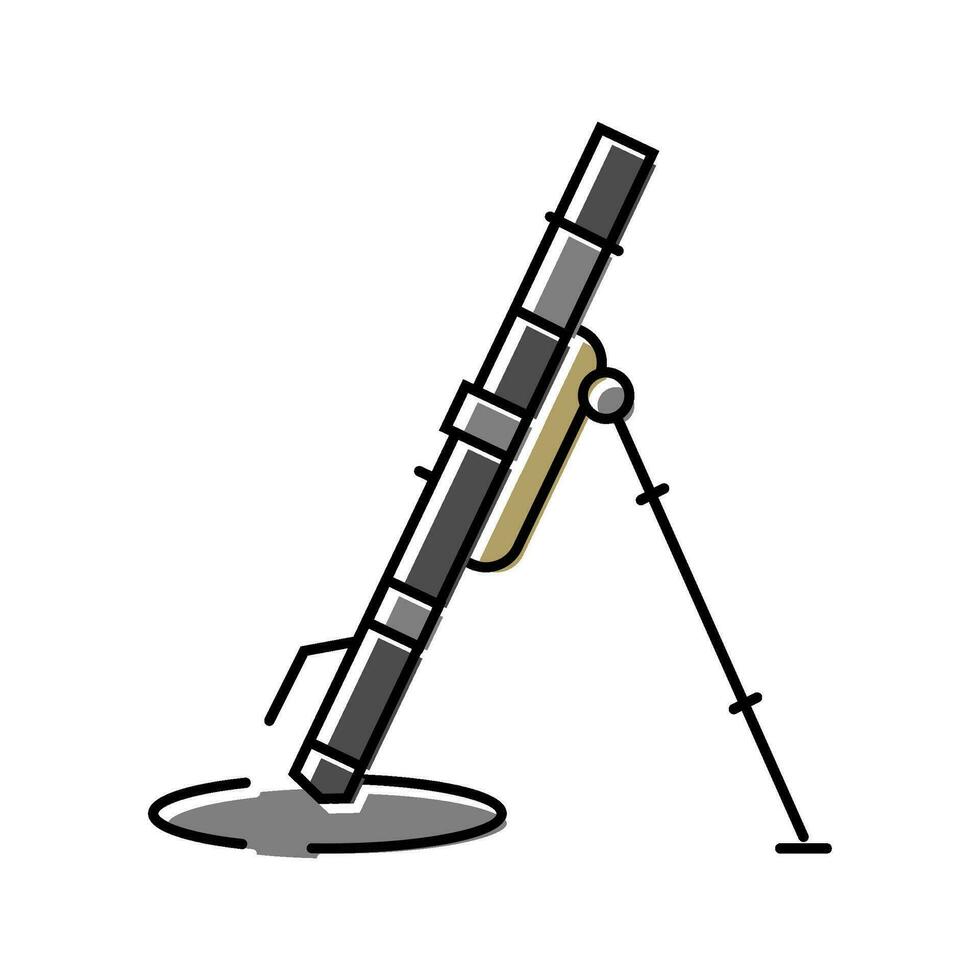 Granatwerfer Waffe Militär- Farbe Symbol Vektor Illustration