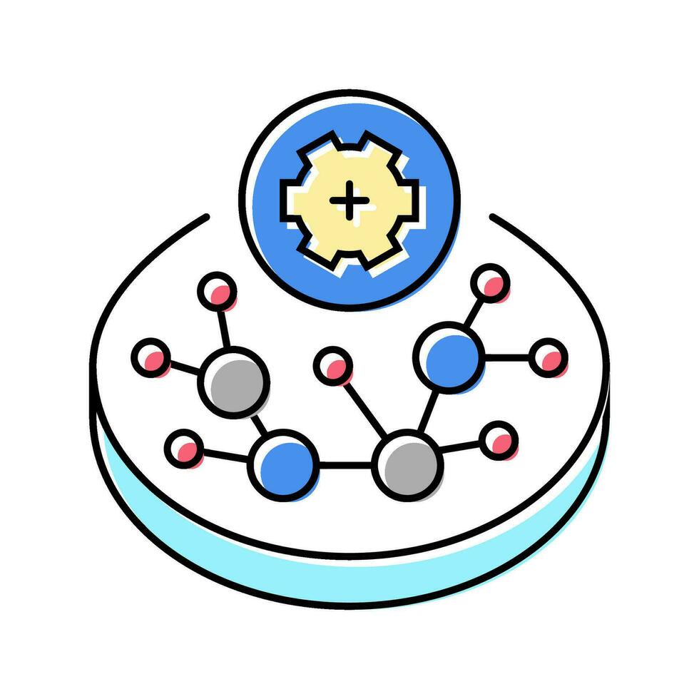 vävnad teknik biomedicinsk Färg ikon vektor illustration