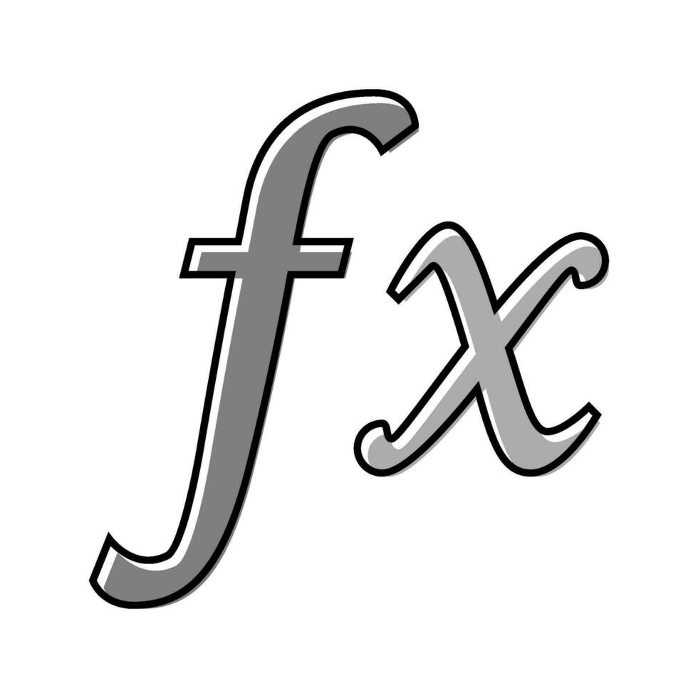 Formel Mathematik Wissenschaft Bildung Farbe Symbol Vektor Illustration