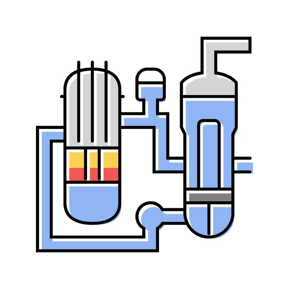 tryck- vatten reaktor kärn energi Färg ikon vektor illustration