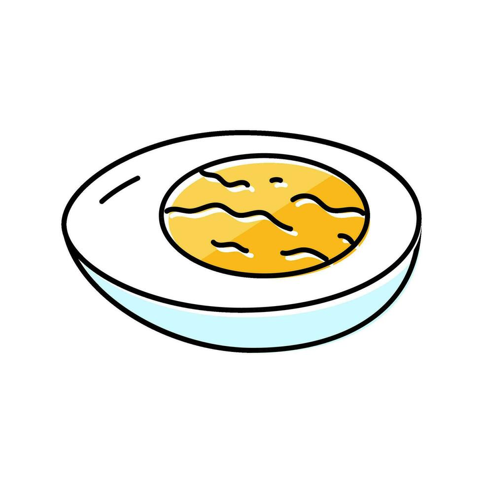 Essen Ei Hähnchen Bauernhof Farbe Symbol Vektor Illustration
