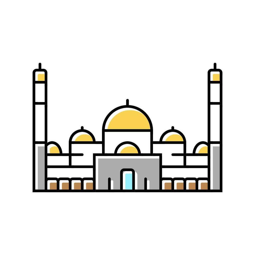 moské islam muslim Färg ikon vektor illustration
