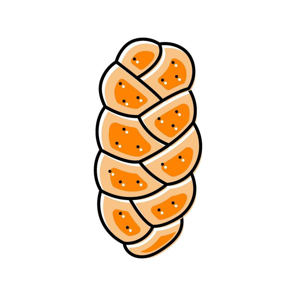 Barkis bröd jewish Färg ikon vektor illustration