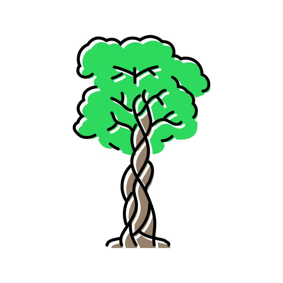 Würger Feige Urwald Amazonas Farbe Symbol Vektor Illustration