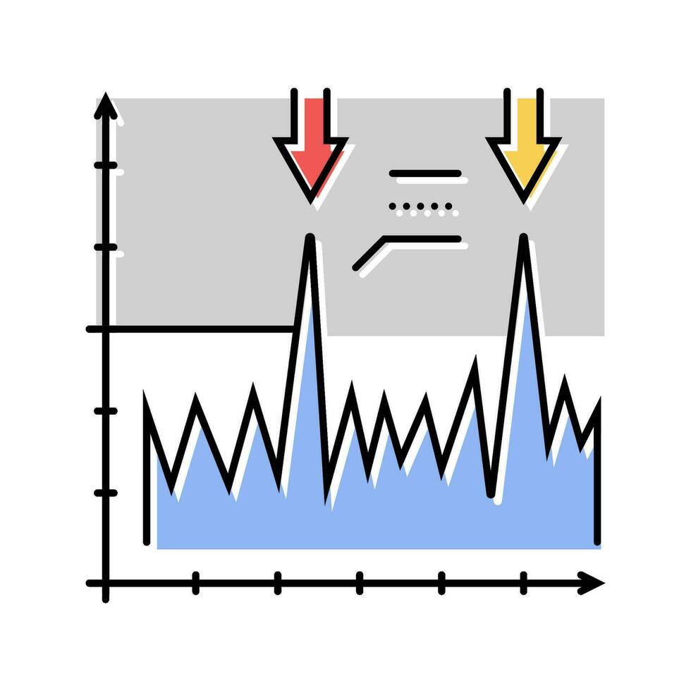 Vibration Analyse mechanisch Ingenieur Farbe Symbol Vektor Illustration