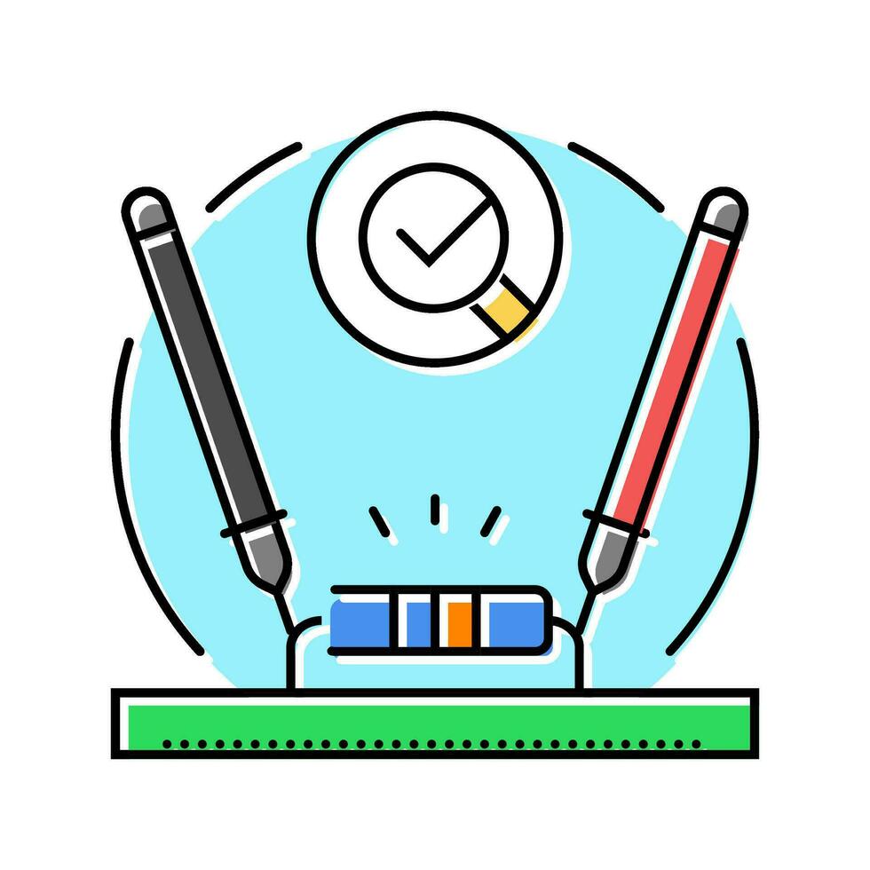 Diode testen Elektronik Farbe Symbol Vektor Illustration