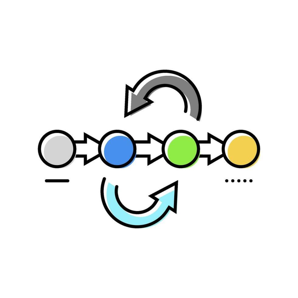 Prototyp entwickeln Phase Analytiker Farbe Symbol Vektor Illustration