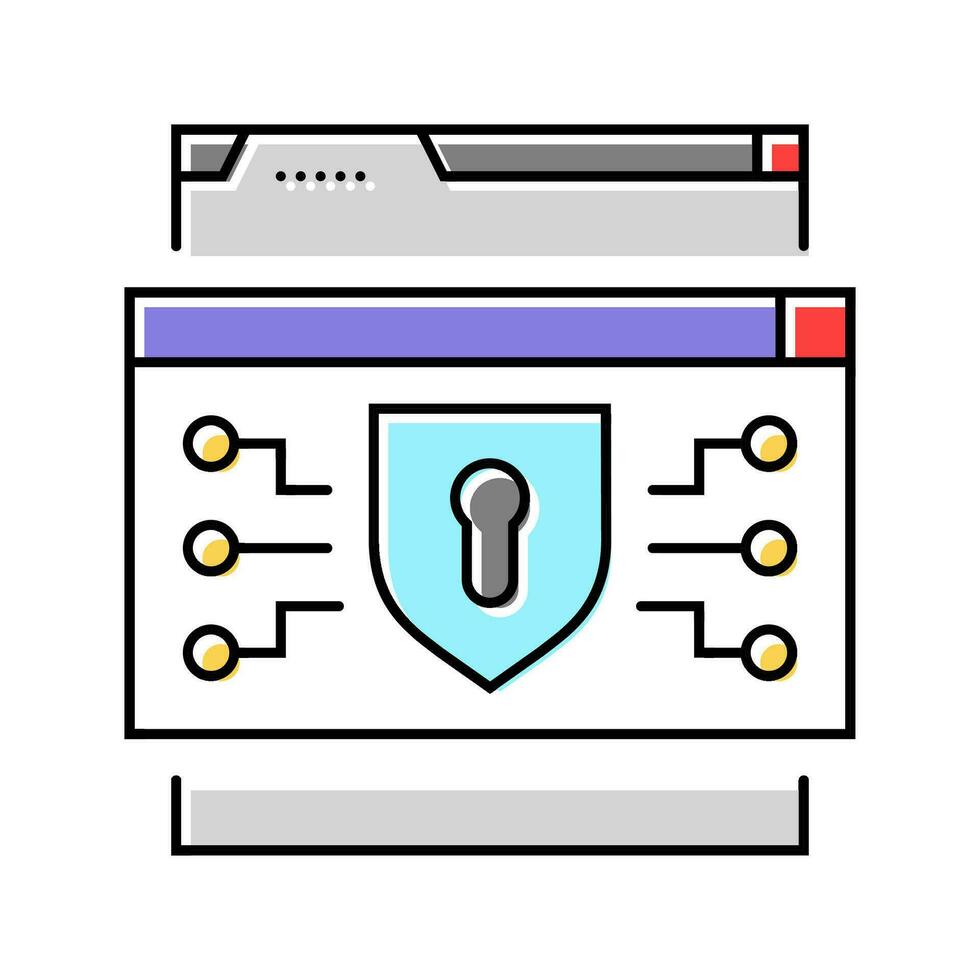 Internet-Sicherheit Cyber-Mobbing Farbe Symbol Vektor Illustration