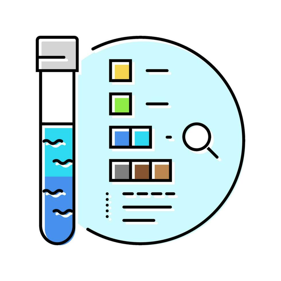 Bohrloch Protokollierung Hydrogeologe Farbe Symbol Vektor Illustration