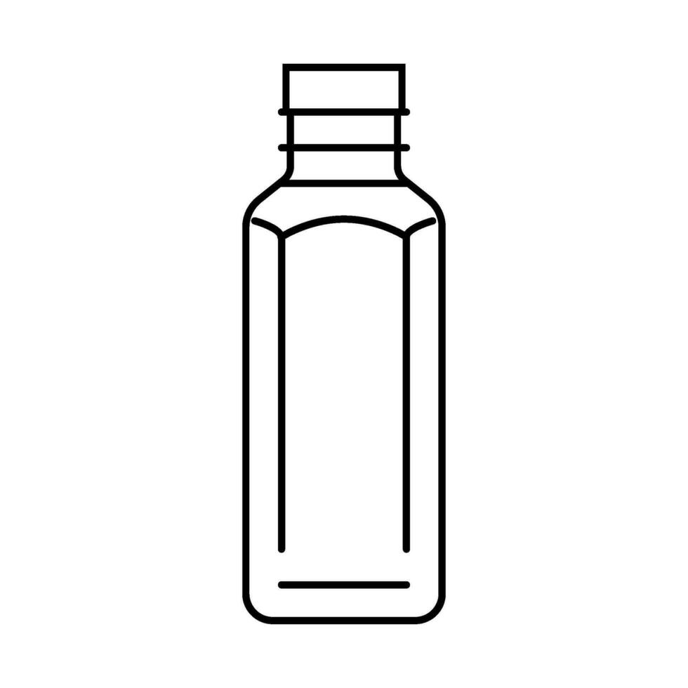 Saft Plastik Flasche Linie Symbol Vektor Illustration