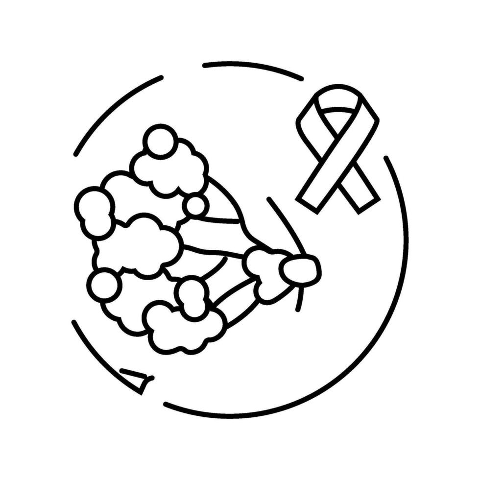 gemischt Tumoren Brust Krebs Linie Symbol Vektor Illustration
