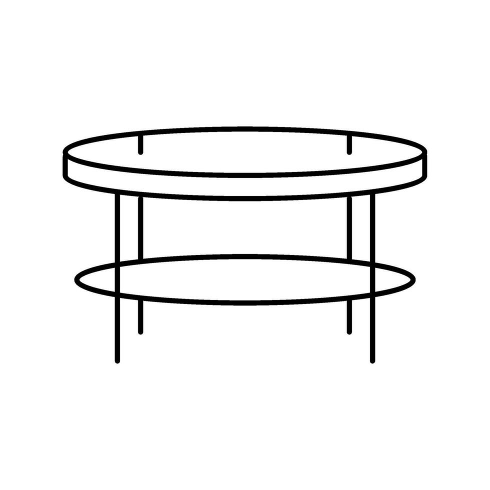 tabell levande rum linje ikon vektor illustration