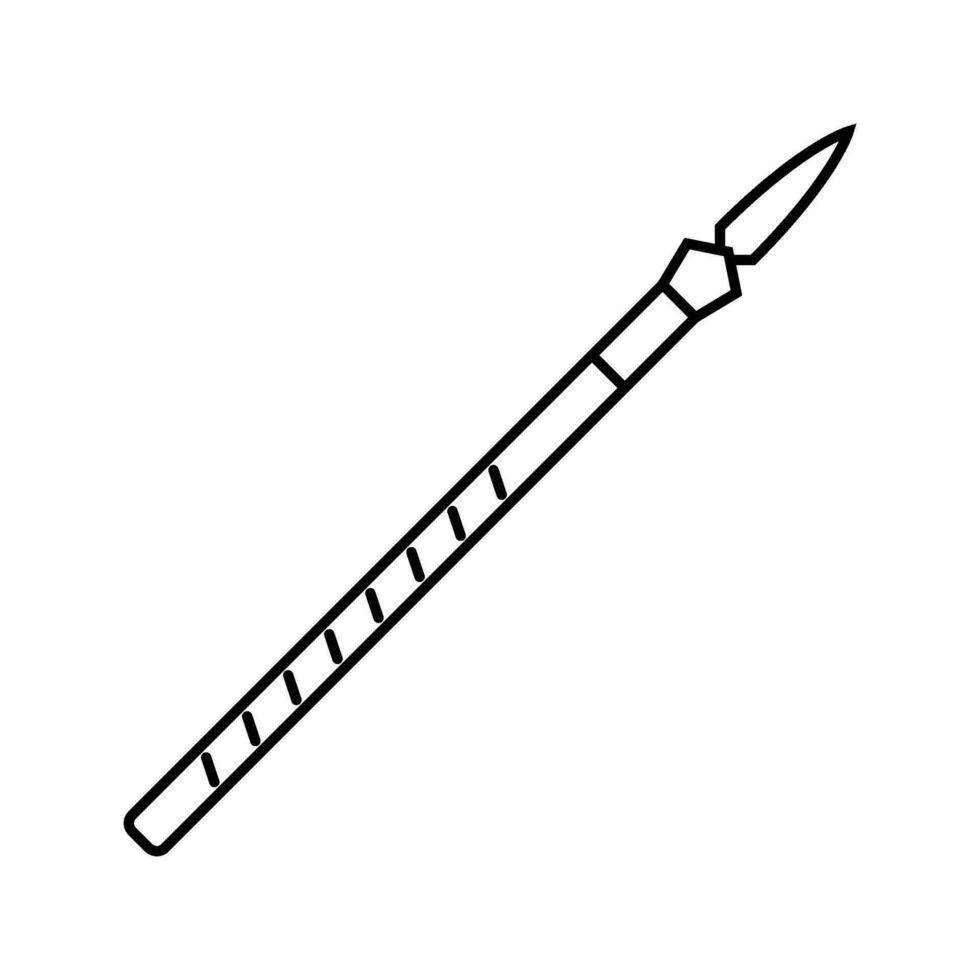 Speer Waffe Militär- Linie Symbol Vektor Illustration