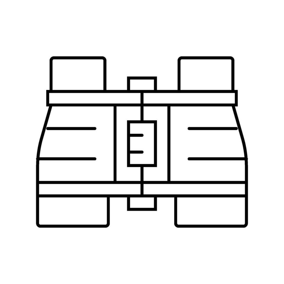 Fernglas Spielzeug Baby Linie Symbol Vektor Illustration