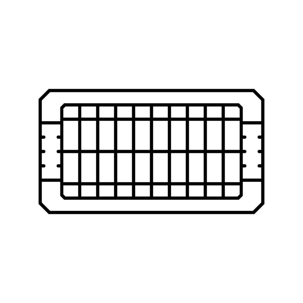 Solar- Batterie Ladegerät Glamping Linie Symbol Vektor Illustration