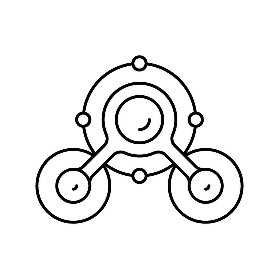 kemisk obligationer ingenjör linje ikon vektor illustration