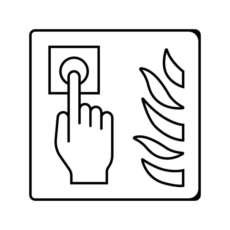 Notfall Ausfahrt Sicherheit Linie Symbol Vektor Illustration