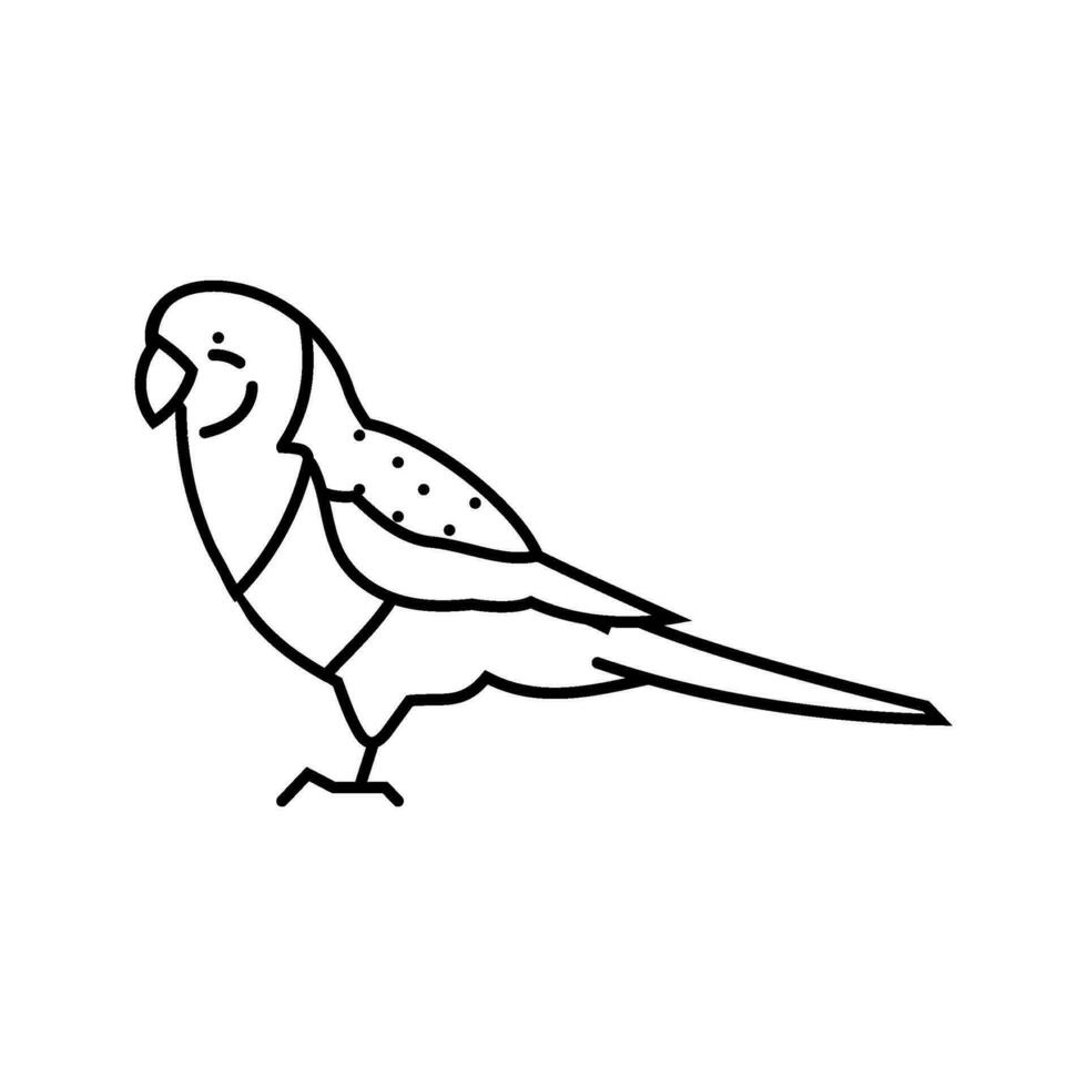 östlichen Rosella Papagei Vogel Linie Symbol Vektor Illustration