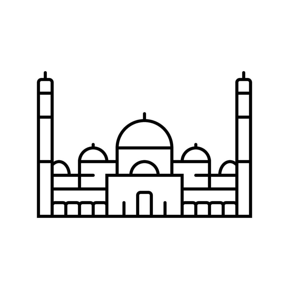moské islam muslim linje ikon vektor illustration