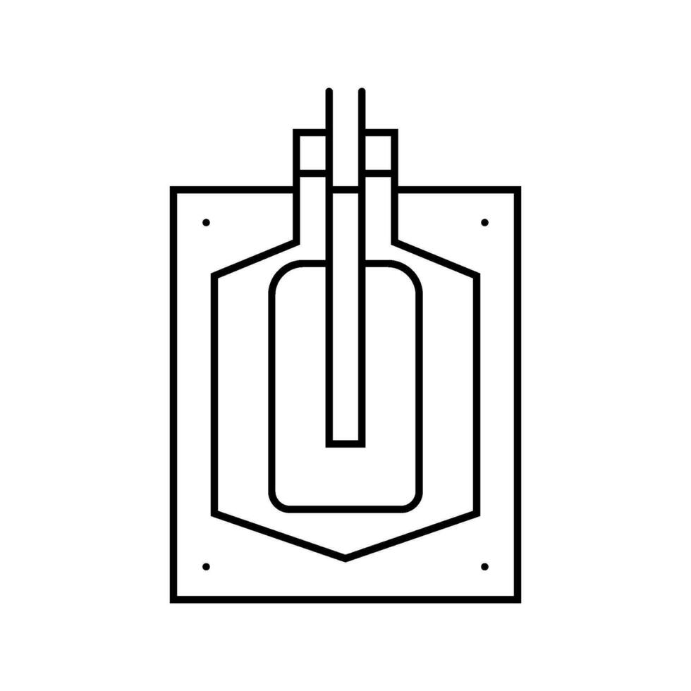 Schlag Formen Materialien Ingenieurwesen Linie Symbol Vektor Illustration