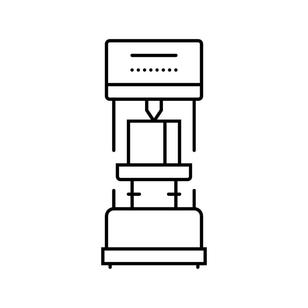 Härte testen Materialien Ingenieurwesen Linie Symbol Vektor Illustration