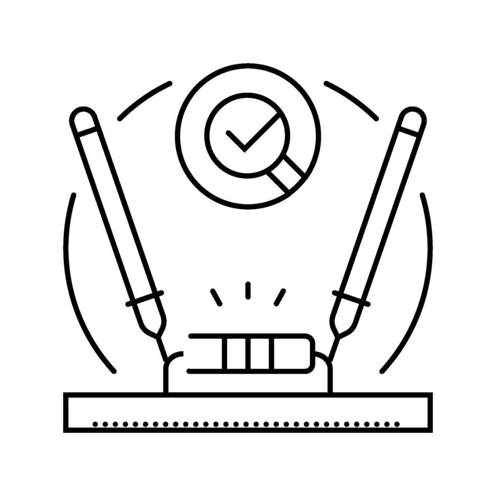 Diode testen Elektronik Linie Symbol Vektor Illustration