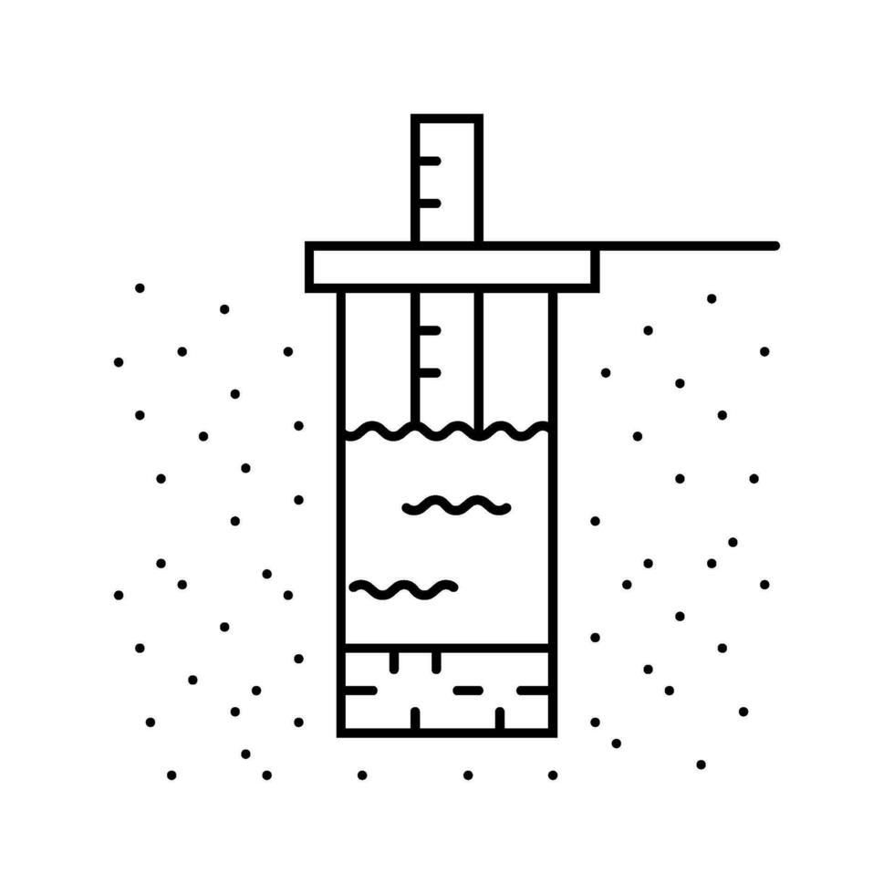 grundvatten skydd hydrogeolog linje ikon vektor illustration