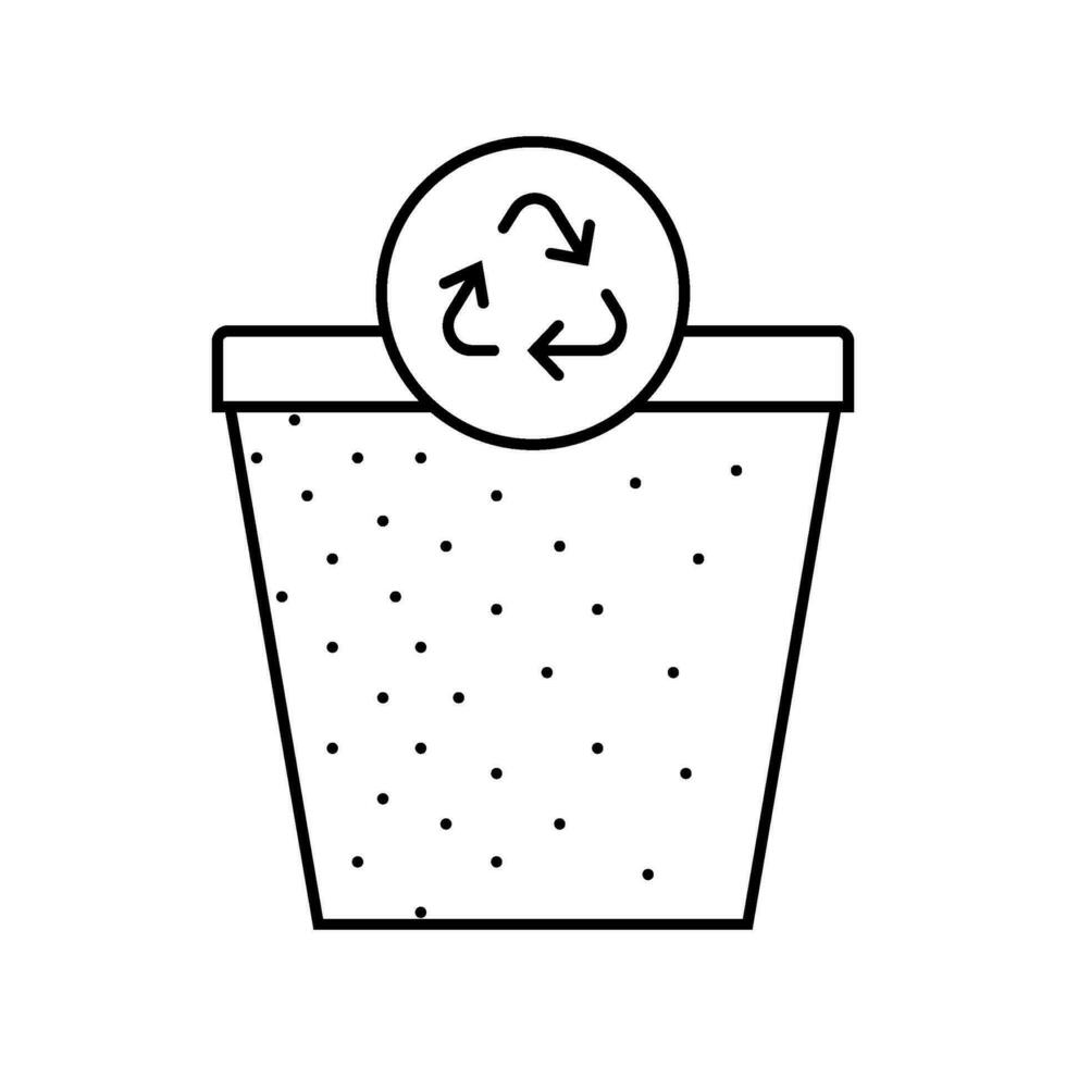 biologisch abbaubar Materialien Umwelt Linie Symbol Vektor Illustration