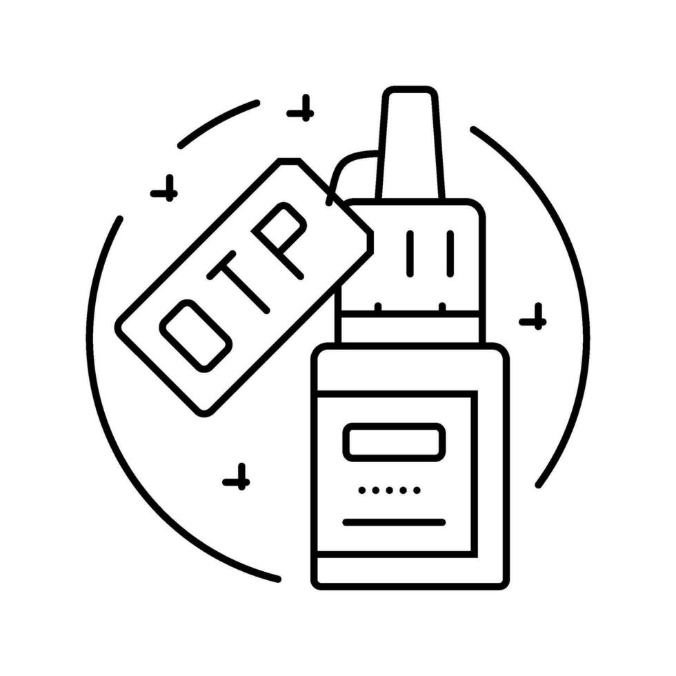 Über das Zähler Medikamente Apotheker Linie Symbol Vektor Illustration