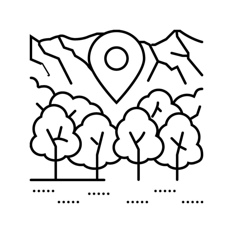 ekoturism miljö- linje ikon vektor illustration